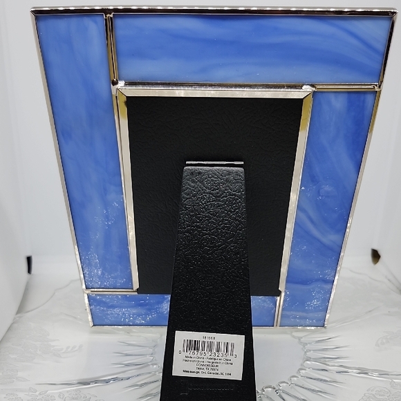 Blue Floral Stained Glass Frame Jewerly Art Picture - Picture 9 of 9